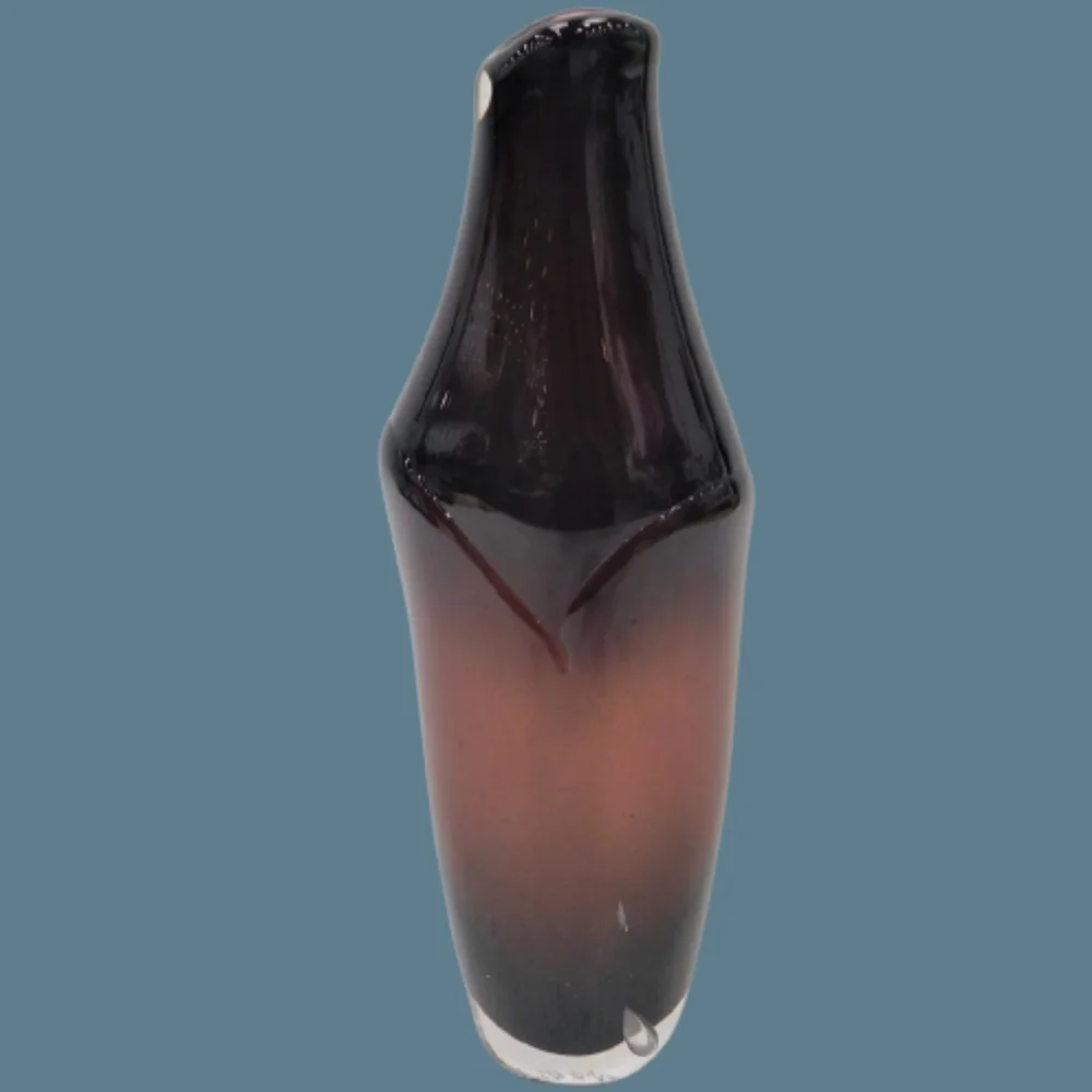 *Vintage David Drewek 1999 Art Glass Vase Signed